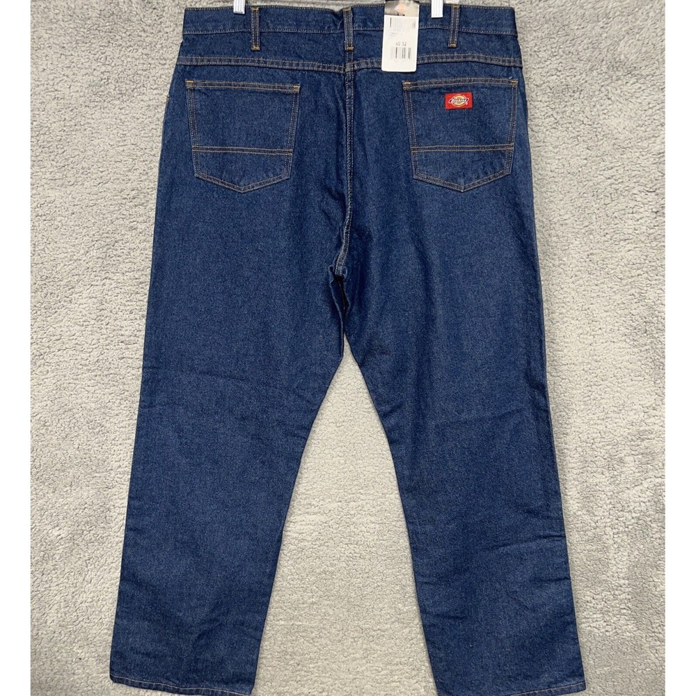 NWT Dickies Industrial Jeans Men's Size 40x32 Blue Denim Work Pants Occupational